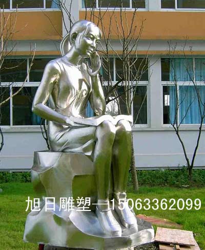 济南-【勤奋】不锈钢雕塑高度2.5米